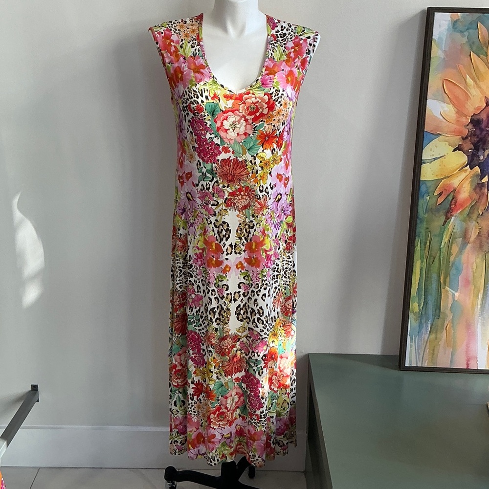 Johnny Was Multicolor Floral Maxi Dress - Medium (1162)